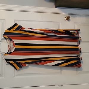 Multi color striped dress